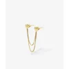 Buddha to Buddha Vergoldete Ohrringe | Premium Gold Plated Jewelry-Doppelherz Studs Single Piece Vergoldet