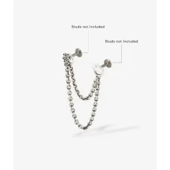 Buddha to Buddha Accessoires | Silber Ohrringe-Doppelter Earring Connector Silber
