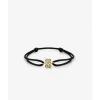Buddha to Buddha Kordel Armbänder | Golden Armbänder-Endless Knot Cord Armband Gold 14kt Schwarz