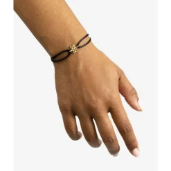 Buddha to Buddha Kordel Armbänder | Golden Armbänder-Endless Knot Cord Armband Gold 14kt Schwarz