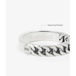 Buddha to Buddha Silber Ringe | Engrave-Esther Small Dual Ring Silber