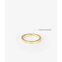 Buddha to Buddha Gold Ringe | Engrave-George Mini Glatt Ring 14kt Gold