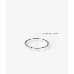 Buddha to Buddha Silber Ringe | Engrave-George Mini Glatt Ring Silber