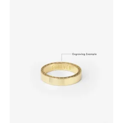 Buddha to Buddha Gold Ringe | Engrave-George Small Glatt Ring 14kt Gold
