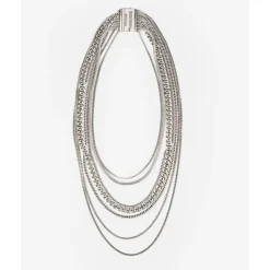 Buddha to Buddha Silberketten | Silberschmuck-Halskette Nathalie Multi Chain Silber 75 cm