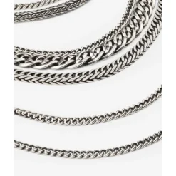 Buddha to Buddha Silberketten | Silberschmuck-Halskette Nathalie Multi Chain Silber 75 cm