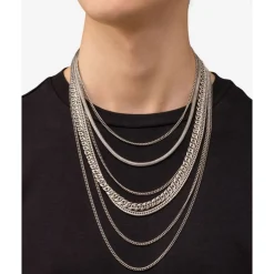 Buddha to Buddha Silberketten | Silberschmuck-Halskette Nathalie Multi Chain Silber 75 cm