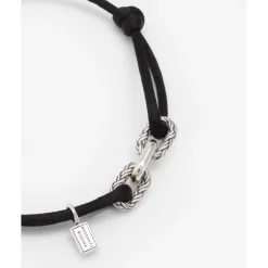 Buddha to Buddha Kordel Armbänder | Kordelschmuck-Katja Cord-Armband Silber Schwarz