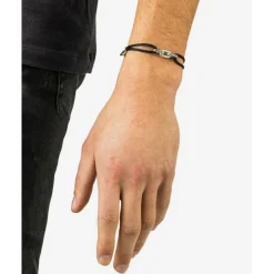 Buddha to Buddha Kordel Armbänder | Kordelschmuck-Katja Cord-Armband Silber Schwarz