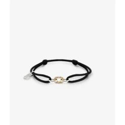 Buddha to Buddha Kordel Armbänder | Golden Armbänder-Katja Link Cord Armband Bicolor Schwarz