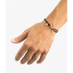 Buddha to Buddha Kordel Armbänder | Golden Armbänder-Katja Link Cord Armband Bicolor Schwarz