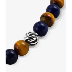 Buddha to Buddha Silberketten | Beads Jewelry-Kette Spirit Bead Mini Mix Sodalith Tigerauge Silber 43-45 cm