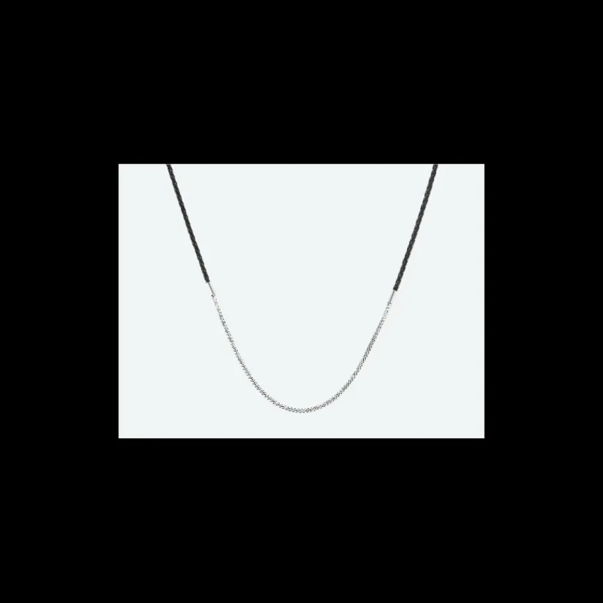 Buddha to Buddha Silberketten | Lederschmuck-Ketting Essential Mix Silver/Leather Black 60 cm
