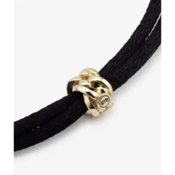 Buddha to Buddha Kordel Armbänder | Golden Armbänder-Nathalie Bead Cord Armband Gold 14kt Schwarz