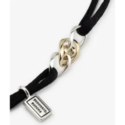 Buddha to Buddha Kordel Armbänder | Golden Armbänder-Nathalie Cord Armband Bicolor Schwarz