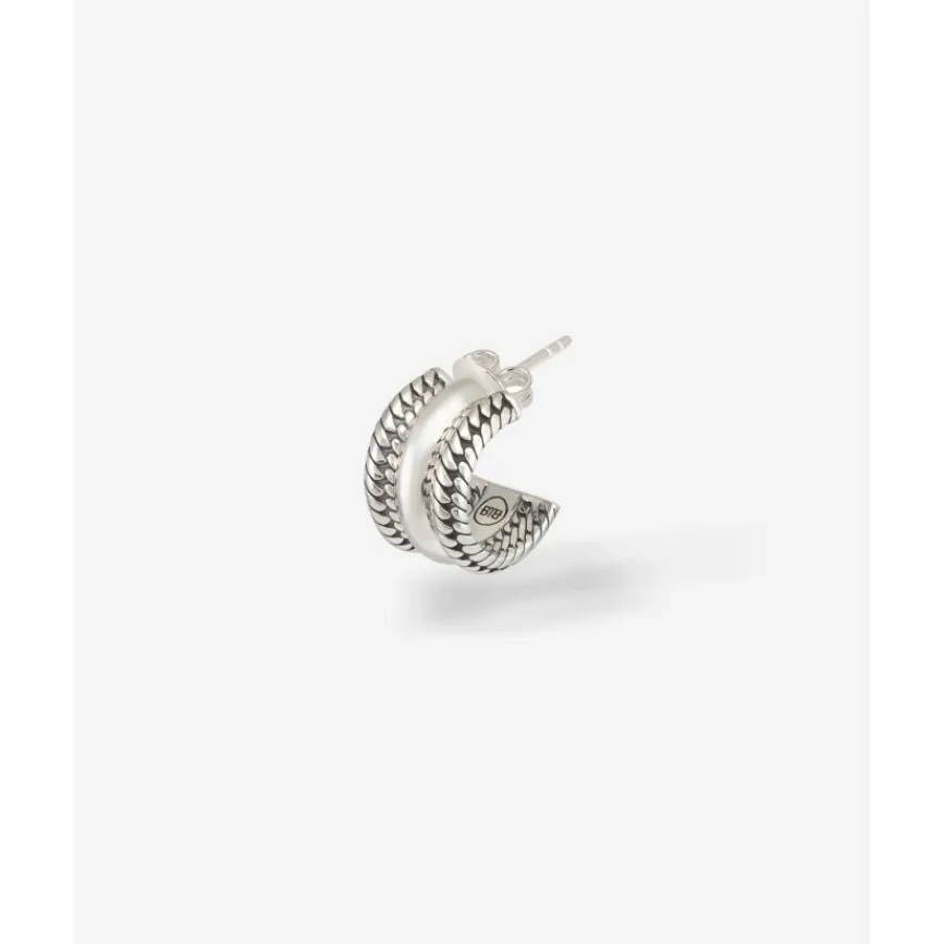 Buddha to Buddha Silber Ohrringe | Silberschmuck-Ohrring Ben Triple Silber Single Piece