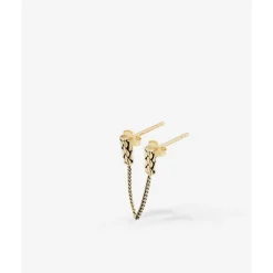 Buddha to Buddha Gold Ohrringe | Goldschmuck-Ohrring George Double 14kt Gold Einzelstück