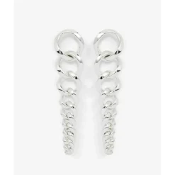 Buddha to Buddha Silber Ohrringe | Silberschmuck-Ohrringe Chain Gradient Silver Set