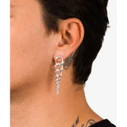 Buddha to Buddha Silber Ohrringe | Silberschmuck-Ohrringe Chain Gradient Silver Set