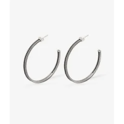 Buddha to Buddha Silber Ohrringe | Silberschmuck-Ohrringe Chain Hoop