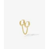 Buddha to Buddha Vergoldete Ohrringe | Premium Gold Plated Jewelry-Ohrringe Nathalie Double Linked Vergoldet Single Piece