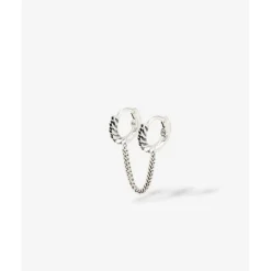 Buddha to Buddha Silber Ohrringe | Silberschmuck-Ohrringe Nathalie Double Linked Silber Single Piece