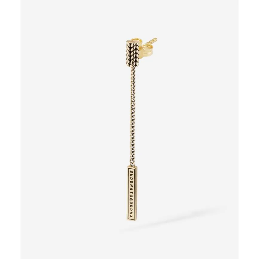 Buddha to Buddha Gold Ohrringe | Silberschmuck-Ohrstecker Ellen 14kt Gold Single Piece
