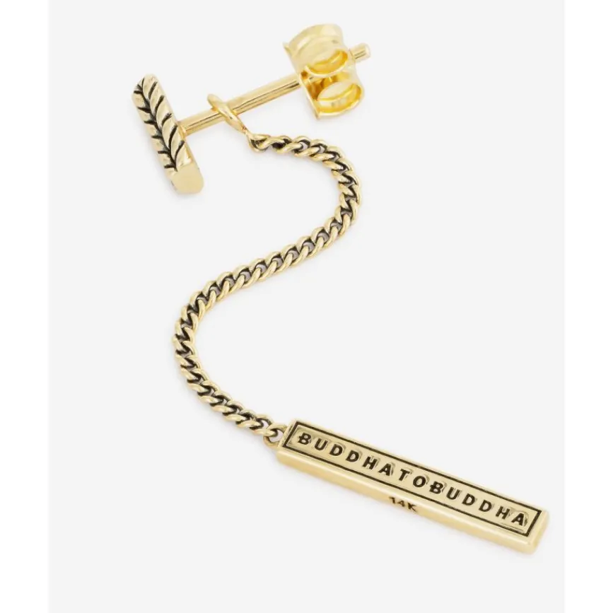 Buddha to Buddha Gold Ohrringe | Silberschmuck-Ohrstecker Ellen 14kt Gold Single Piece
