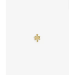 Buddha to Buddha Goldketten | Gold Ohrringe-Ohrstecker Endless Knot Flatback 14kt Single Piece
