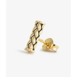 Buddha to Buddha Gold Ohrringe | Silberschmuck-Ohrstecker George Gold 14kt YG Einzelstück