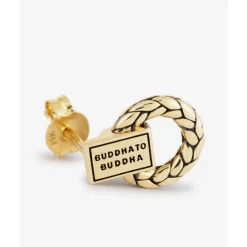 Buddha to Buddha Gold Ohrringe | Goldschmuck-Ohrstecker George 14kt Gold Einzelstuck