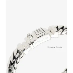 Buddha to Buddha Silber Armbänder | Engrave-Panzerarmband Ben Medium