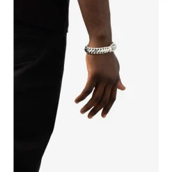 Buddha to Buddha Silber Armbänder | Engrave-Panzerarmband Ben Medium
