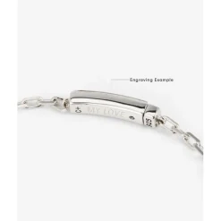 Buddha to Buddha Gravierbarer Armbänder | Silber Armbänder-Permanentes Armband Link Silber
