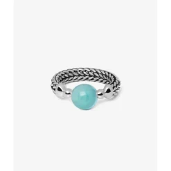Buddha to Buddha Silber Ringe-Ring Batas Sphere Amazonit