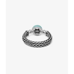 Buddha to Buddha Silber Ringe-Ring Batas Sphere Amazonit