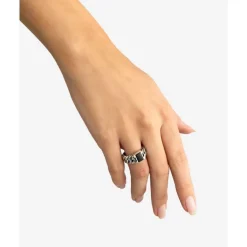 Buddha to Buddha Silber Ringe | Silberschmuck-Ring Chain Stein Onyx