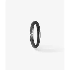 Buddha to Buddha Silber Ringe-Ring Dunia Hammered Schwarz