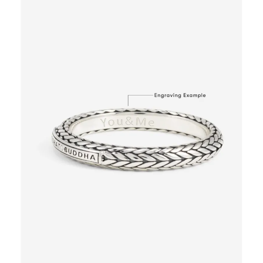 Buddha to Buddha Gravierbarer Ringe | Silber Ringe-Ring Ellen XS Silber