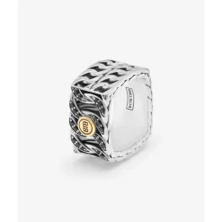 Buddha to Buddha Limited Editions-Ring Esther Doppelt Limited Schwarz Spinel Silber Gold 14kt