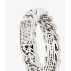 Buddha to Buddha Gold Ringe | Goldschmuck-Ring Nathalie Diamant Weißgold 14kt