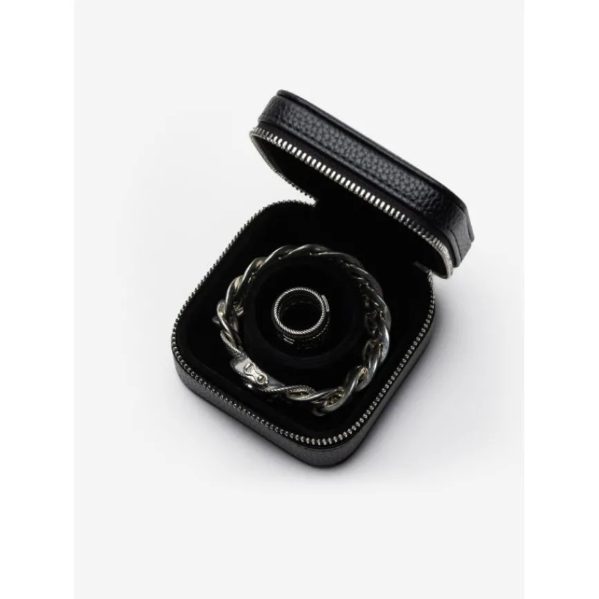 Buddha to Buddha Accessoires | Lederschmuck-Schmuckreisetasche Schwarz Klein