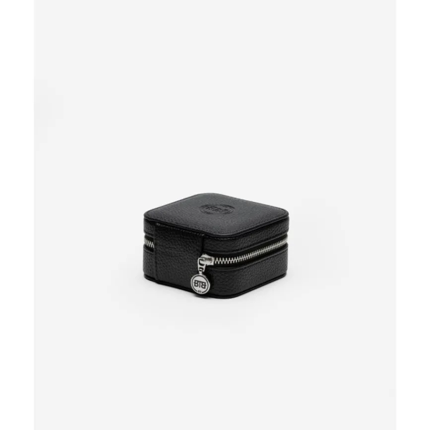 Buddha to Buddha Accessoires | Lederschmuck-Schmuckreisetasche Schwarz Klein