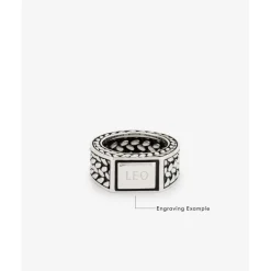 Buddha to Buddha Silber Ringe | Gravierbarer Ringe-Siegelring Julius
