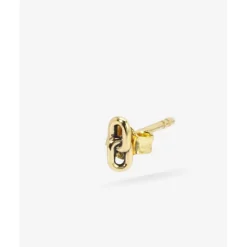Buddha to Buddha Gold Ohrringe | Goldschmuck-Stacking Ohrstecker Double Link Gold 14ct Single Piece
