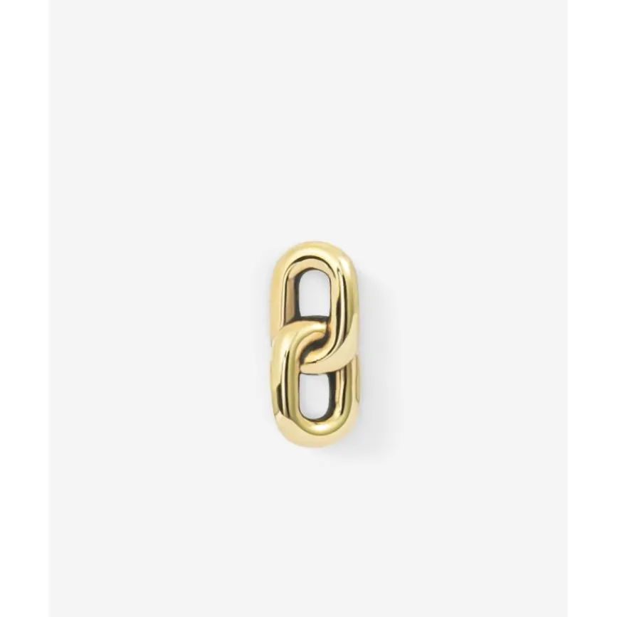 Buddha to Buddha Gold Ohrringe | Goldschmuck-Stacking Ohrstecker Double Link Gold 14ct Single Piece