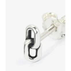 Buddha to Buddha Silber Ohrringe | Silberschmuck-Stacking Ohrstecker Double Link Silber Single Piece
