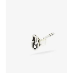 Buddha to Buddha Silber Ohrringe | Silberschmuck-Stacking Ohrstecker Double Link Silber Single Piece