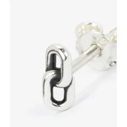 Buddha to Buddha Silber Ohrringe | Silberschmuck-Stacking Ohrstecker Double Link Silber Single Piece