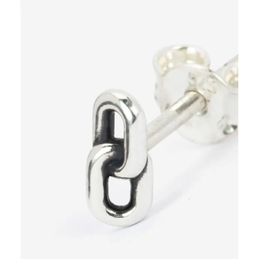Buddha to Buddha Silber Ohrringe | Silberschmuck-Stacking Ohrstecker Double Link Silber Single Piece
